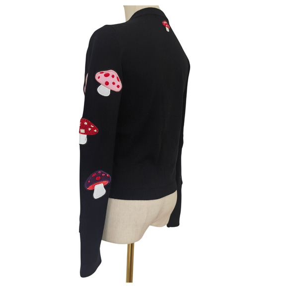 Alice + Olivia Ruthy Mushroom Wool-Blend Cardigan L - Picture 12 of 14